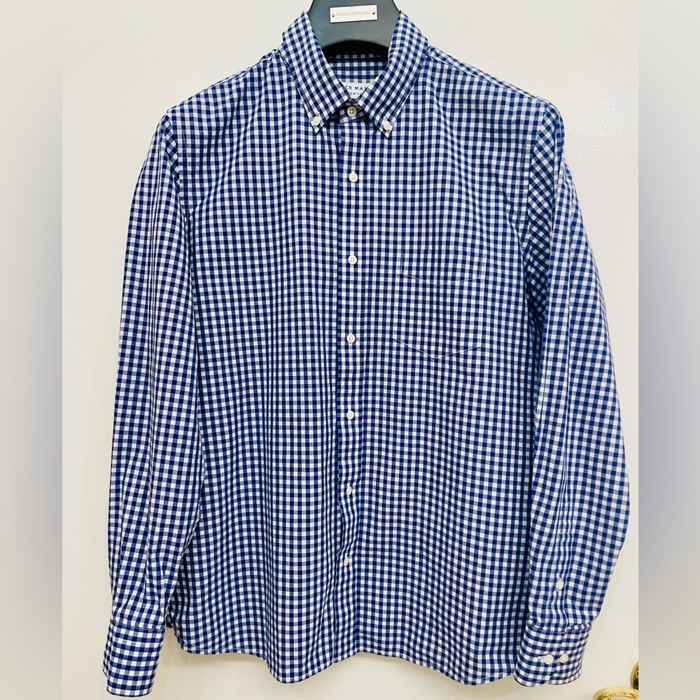 Peter Manning NYC Gingham Button Down Shirt Size 4